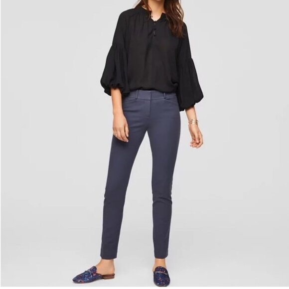 Loft Marisa high waist skinny grey pants in 10 ankle length - Picture 1 of 7